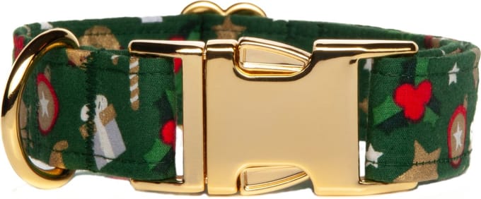 Awesome Paws Halsband Hond - Kerst - Groen - L