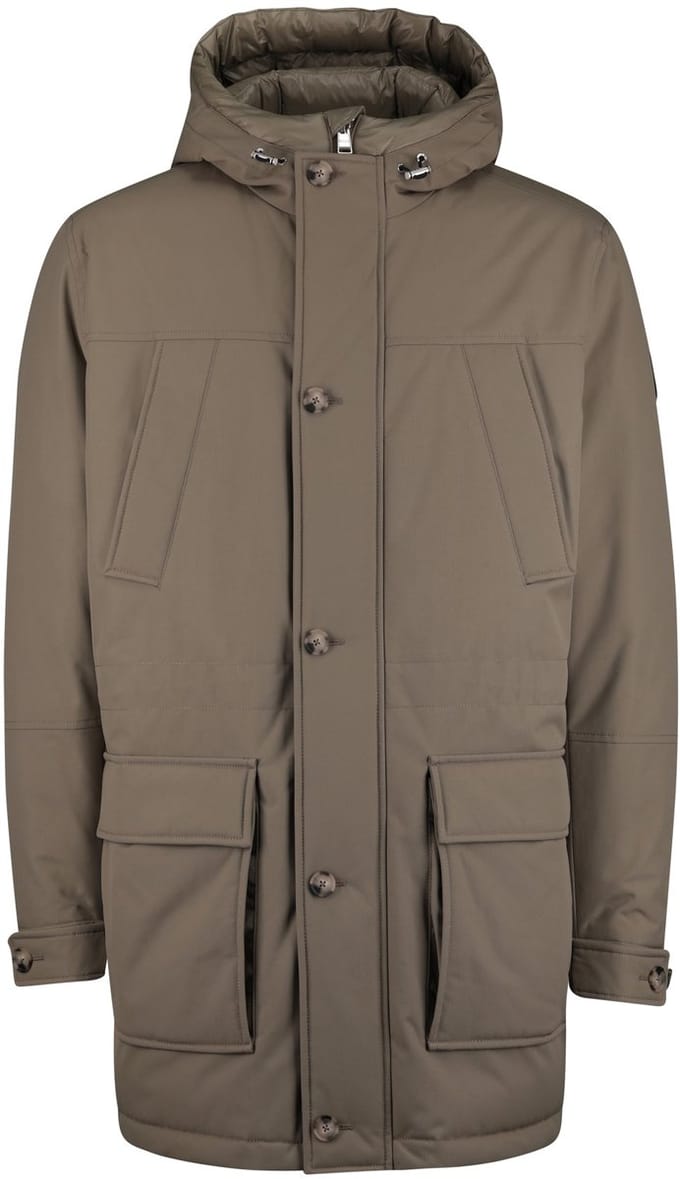 Hugo Boss winterjas khaki