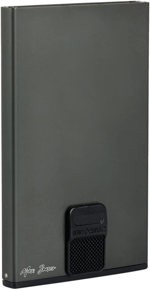 Mrs. Jones RFID NFC Bescherming Cardprotector Slide-UP Case Antraciet Grijs .