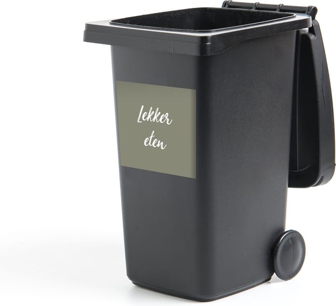 Container sticker Spreuken - Lekker eten - Quotes - 40x40 cm - Kliko sticker