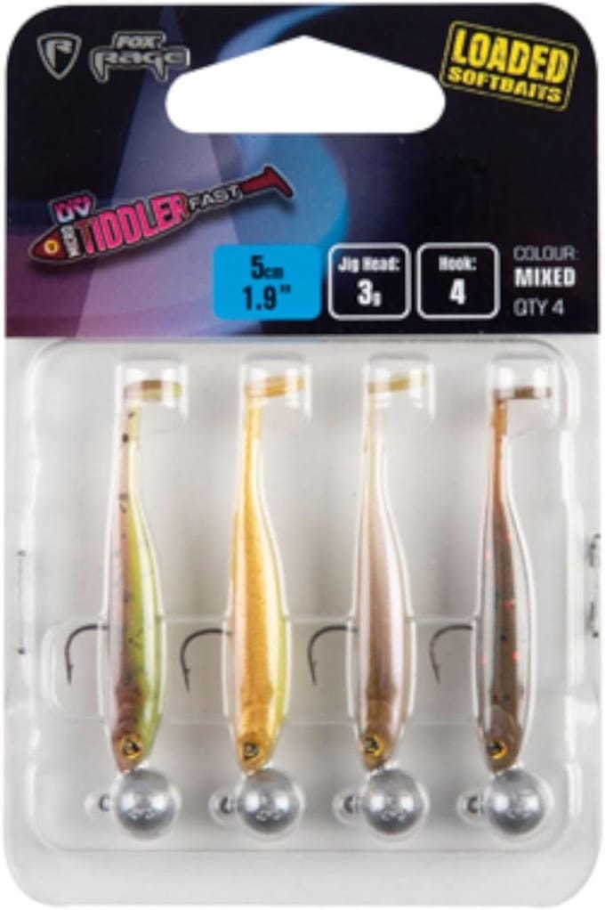 Gemengde UV Rubberen Vissen Set voor Baarsvissen - 5 cm, 3 g