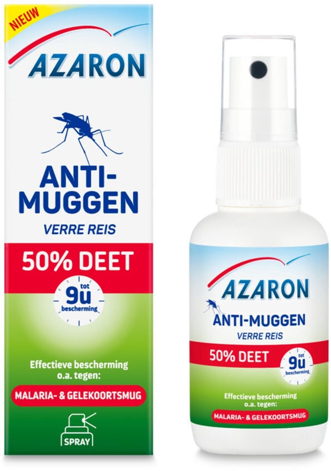 Azaron Anti Muggenspray 50% DEET - 2 x 50 ml - Voordeelverpakking