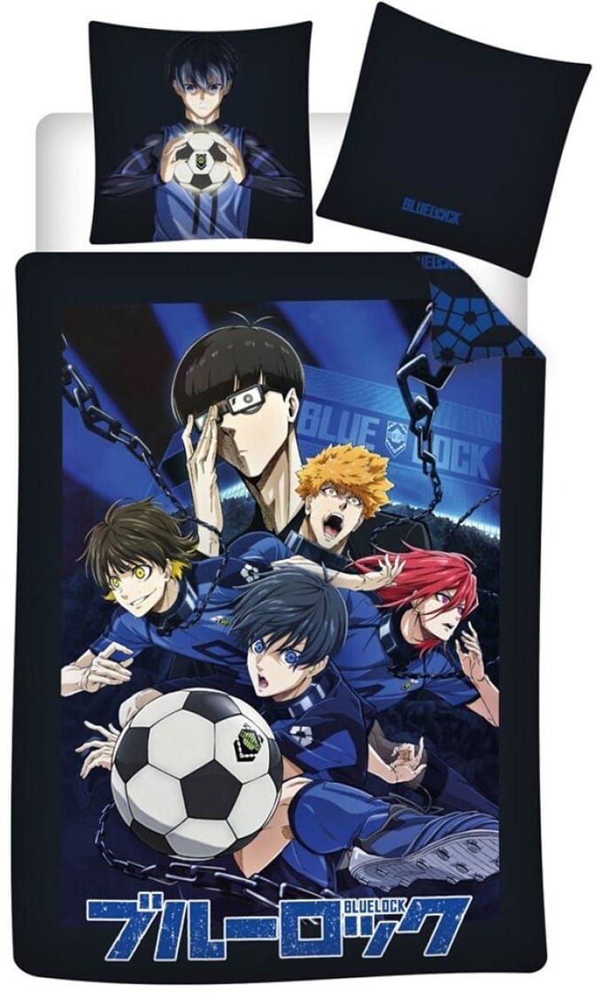 Blue Lock Dekbedovertrek Soccer - 140 x 200 cm / 65 x 65 cm - Polyester