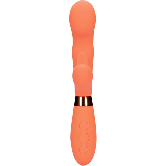 Silicone Rabbit Vibrator met Geribbelde Clitoris Stimulator