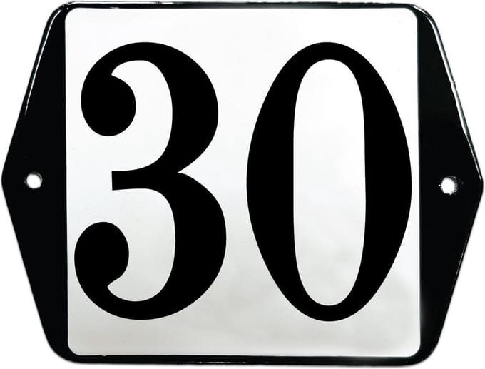 Emaille huisummer model oor - 30
