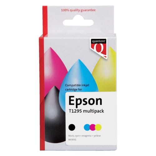 Inktcartridge Quantore alternatief tbv Epson T129545 zwart + 3 kleuren