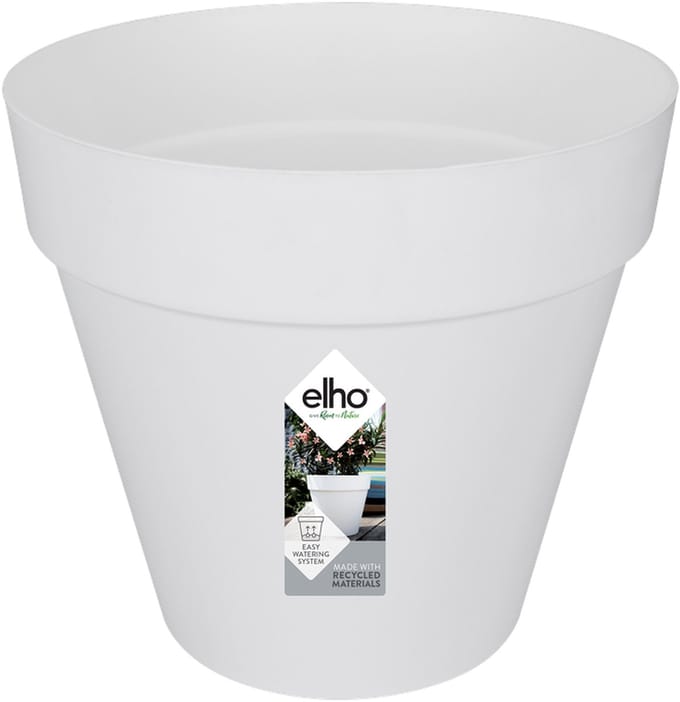 Elho Loft Urban Rond 30 - Bloempot voor Buiten - Ø 28.5 x H 26.0 cm - Wit