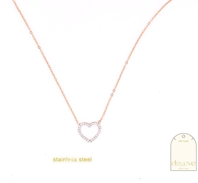 Go Dutch Label Collier Sparkly Heart Goud