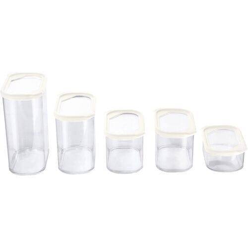 SILVERCREST Vershoudbakjes 5-delig (Set van 4 maten/wit)