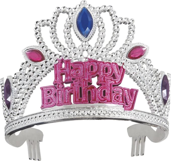 Prinsessen Kroontje Happy Birthday Diamanten