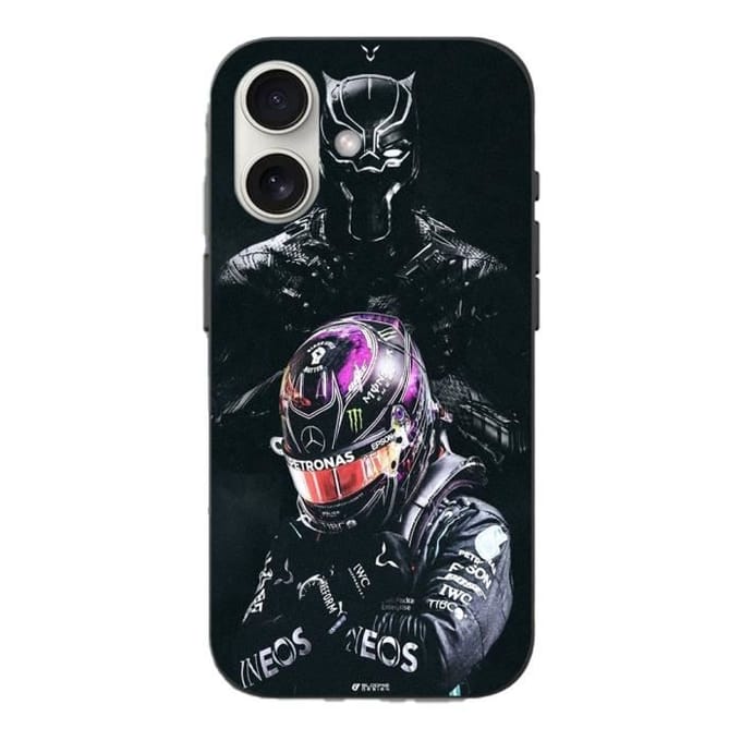 Coque - Lewis Hamilton - Iphone 16 Plus - Noir - Black Panther - Souple zwart
