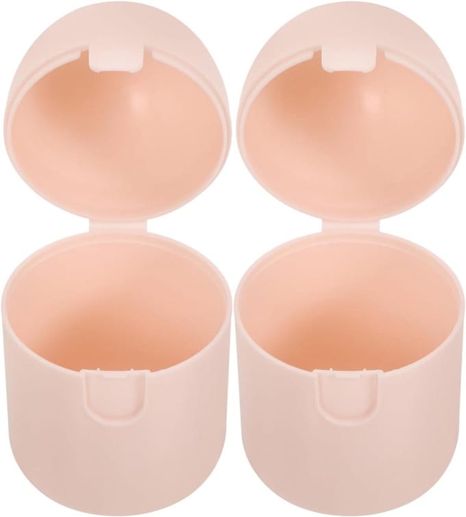 Menstruatiecup Houder - Opbergdoos - Hygiënisch Opbergen - Draagbaar Compact - 2 Stuks - Roze