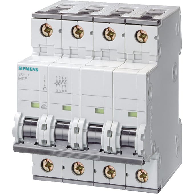 Siemens 5SY4 6A B-Curve 3P+N Aardlekschakelaar - 5SY46066