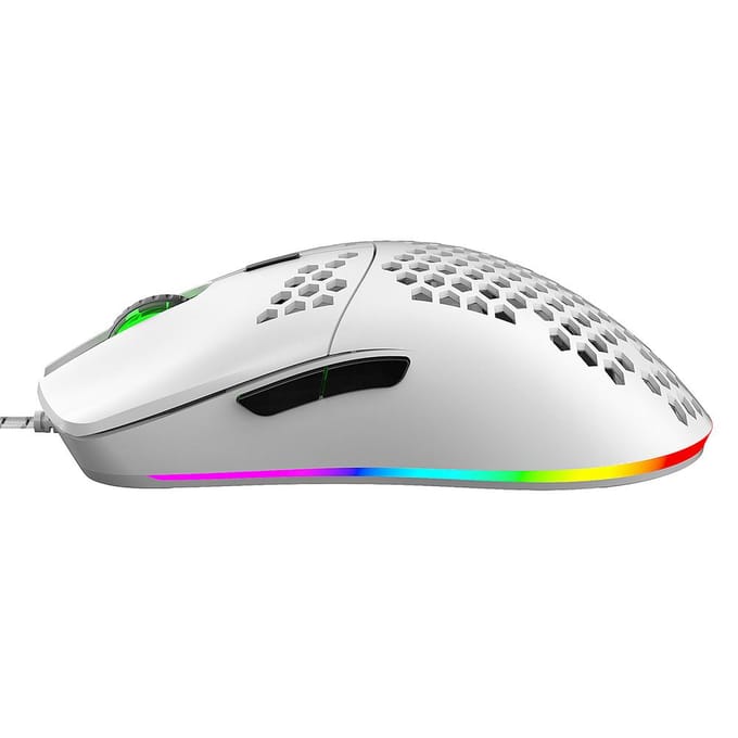 HXSJ J900 USB-bedrade gamingmuis RGB-gamingmuis met zes instelbare DPI Ergonomisch ontwerp voor wit