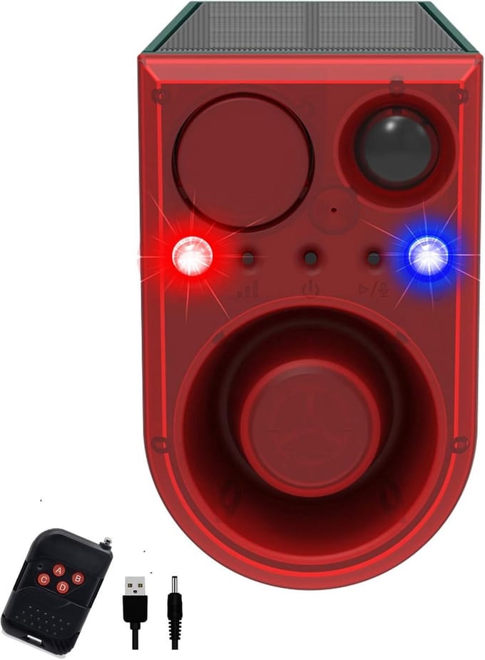 Zonne-energie Buiten Bewegingssensor Alarm met 130dB Geluid en Stroboscooplicht voor Extra Veiligheid
