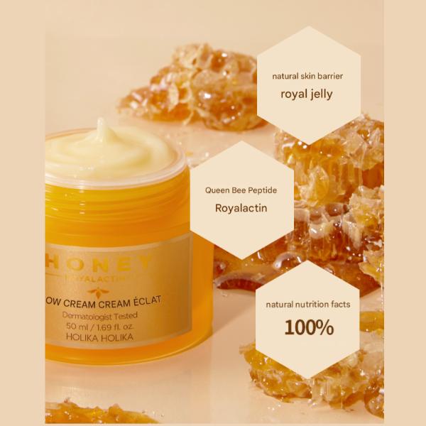 Holika Holika Honey Royalactin Glow Cream 50ml / 1.69 fl.oz. #50ml x 3pcs