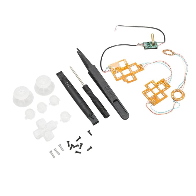 Gezichtsknoppen LED Kit Professionele DIY LED Verlichte Knoppenmodule voor PS5 Game Controller white