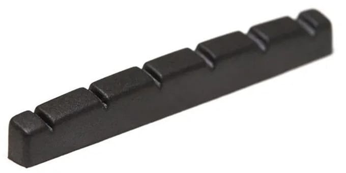 Graph Tech PT 5042 00 Black TUSQ XL Slotted Guitar Nut (42 mm) Elektrisch F-Stijl Plat