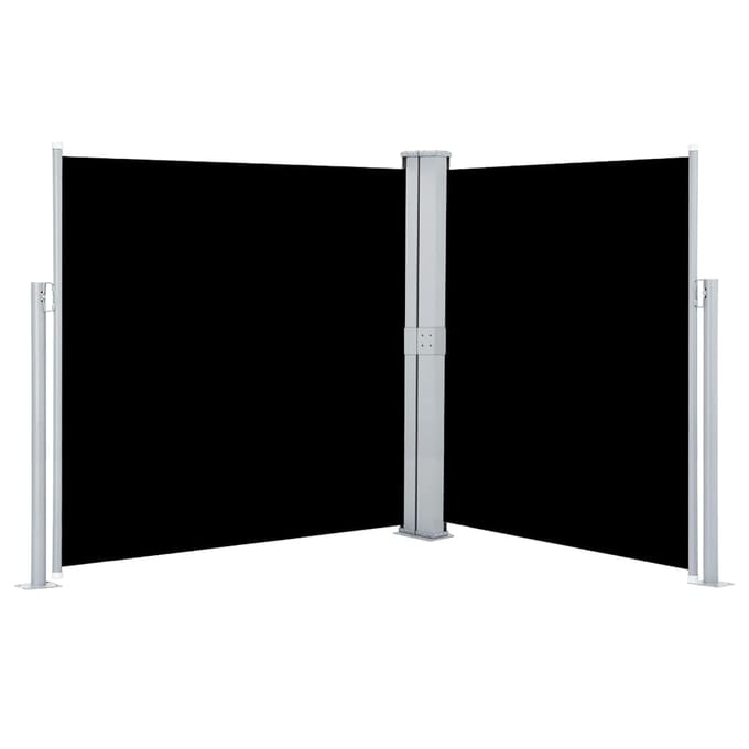 vidaXL - Windscherm - uittrekbaar - 140x600 - cm - zwart