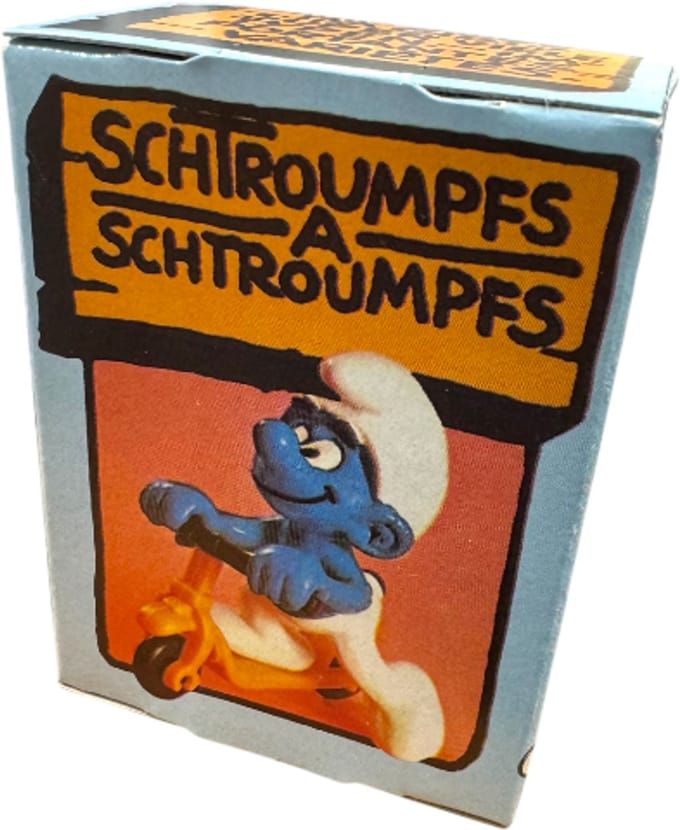 Smurf op step - De smurfen - Schleich speelfiguurtje - 7 cm