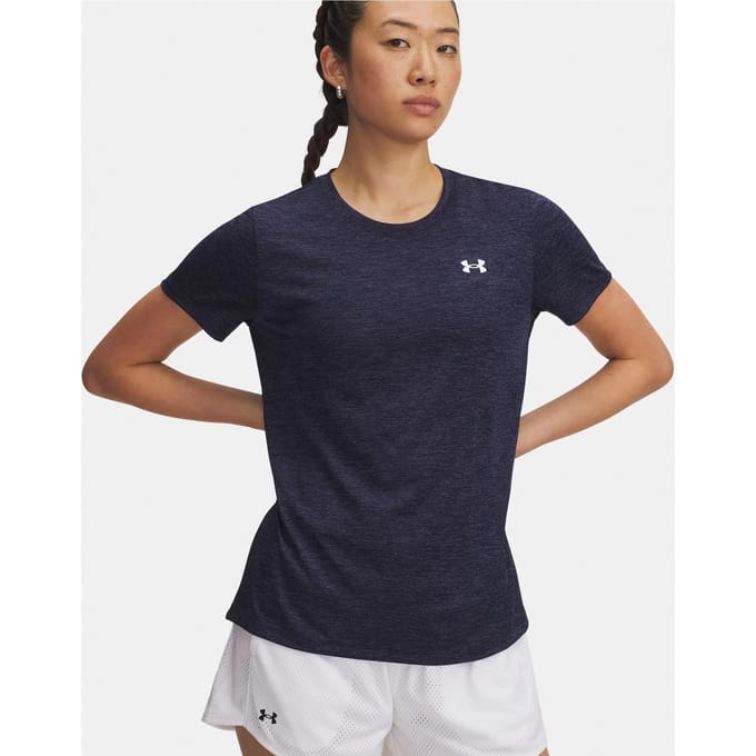 Under Armour Tech Twist T-shirt Dames-blauw, wit