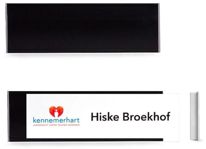 Deurbord | Zwart | 20x6cm