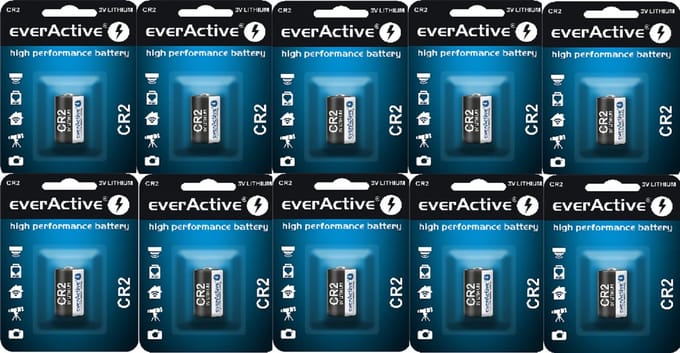 everActive CR2 Lithium Batterij 3V - Hoge Capaciteit 800mAh - 10 Stuks