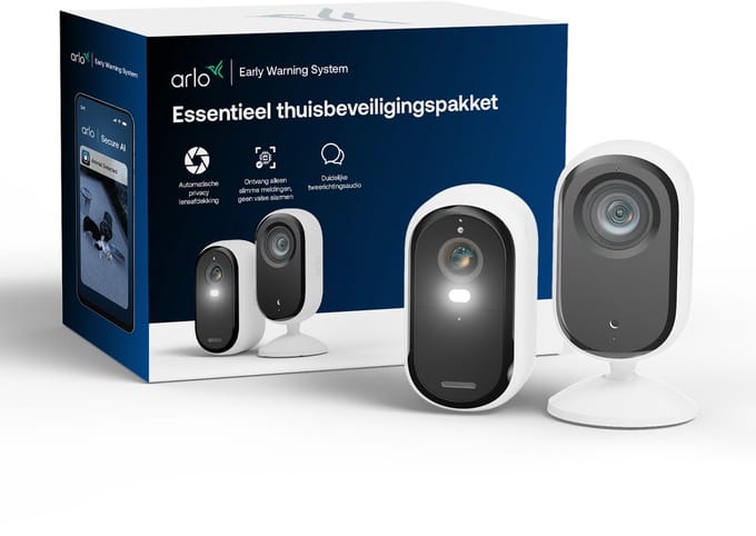 Arlo Essential 3 - Essential Home Security kit - network surveillance camera - with Essential 3 Indoor Security Camera
