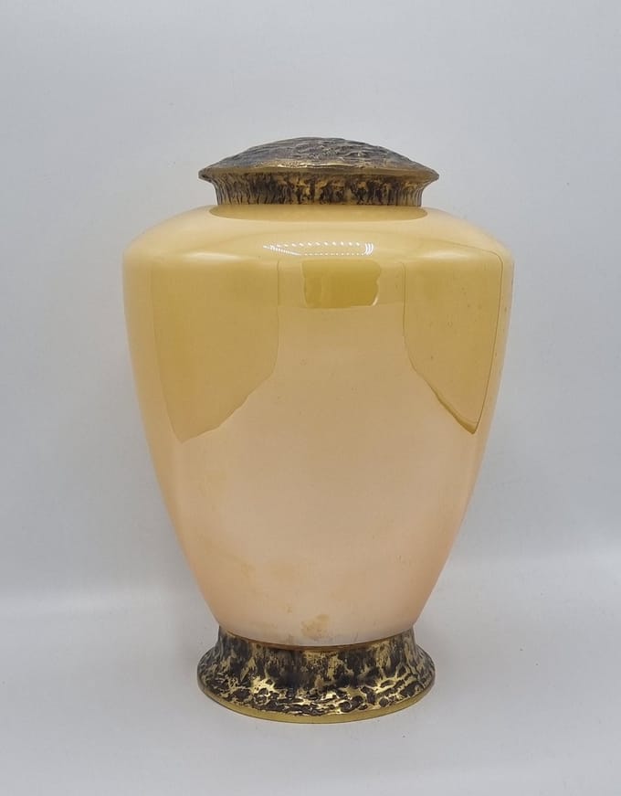 Urn - Glas/Messing - Goud/Geel - Glans - 3,5 liter - Urn voor as - GM04