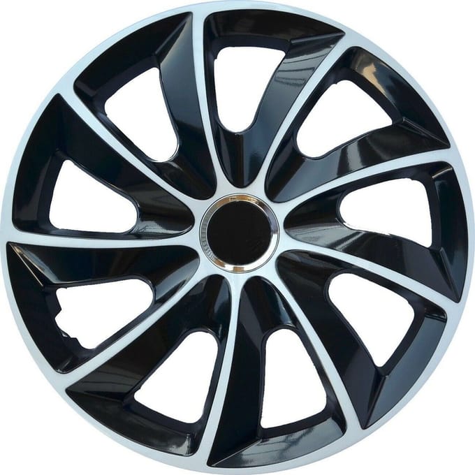 NRM - STIG Extra Wieldoppen 17" - Set van 4 stuks - Wit / Zwart