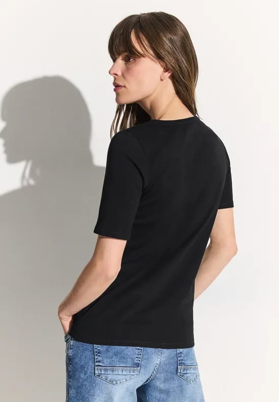 T-shirt in effen kleur