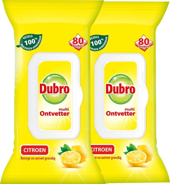 Dubro Multi Ontvetter Doekjes - 2 Stuks - Voordeelverpakking