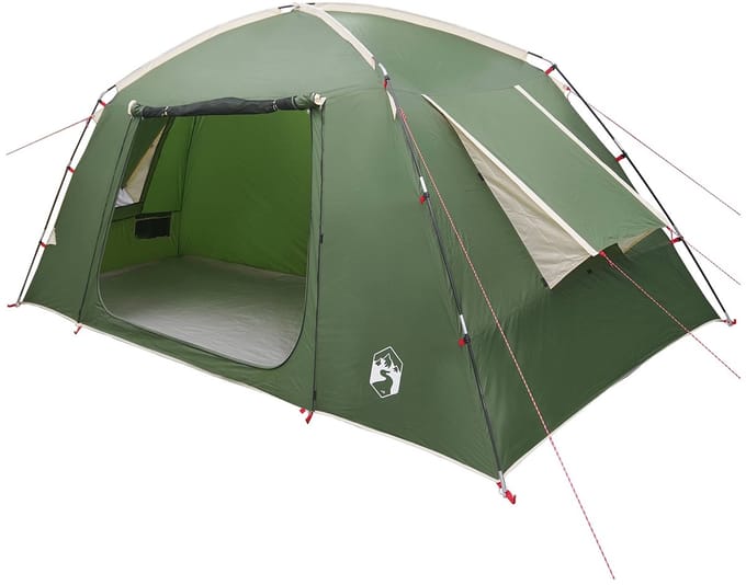 vidaXL - Huisje - Tent - 6-persoons - Groen - Polyester