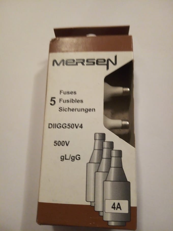 Mersen 00597.004700 Diazed zekering Afmeting zekering: DII 4 A 500 V