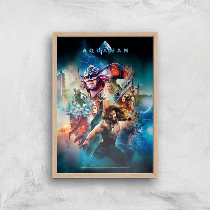 DC Aquaman Giclee Art Print - A2 - Wooden Frame