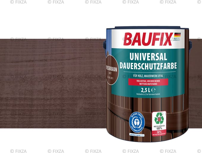 BAUFIX Universele Dekkende Tuinbeits notenbruin 2,5 Liter