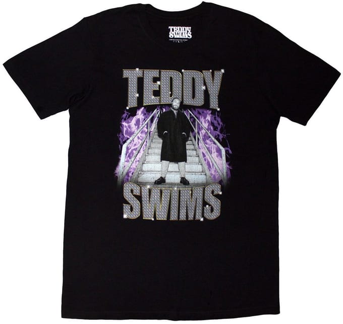 Teddy Swims - Retro Bootleg Heren T-shirt - XL - Zwart