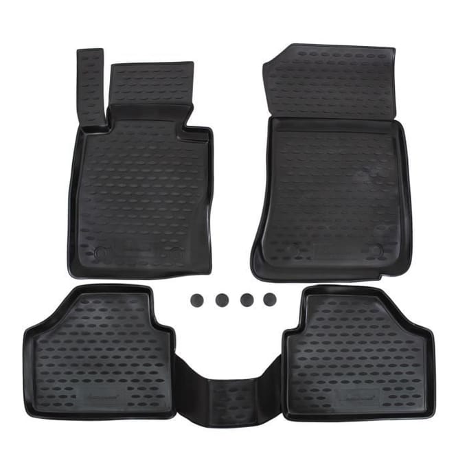 3D Rubber Vloermat - J&J AUTOMOTIVE - BMW X1 E84 - Op Maat - Antislip - Bescherming Rand tot Rand zwart