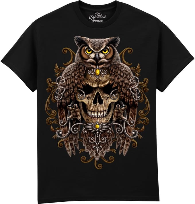 Skull Death Wisdom The Coloured House T-shirt M