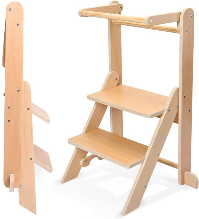 MKSS® Leertoren Opvouwbaar - Keukenhulp - Kindertrapje