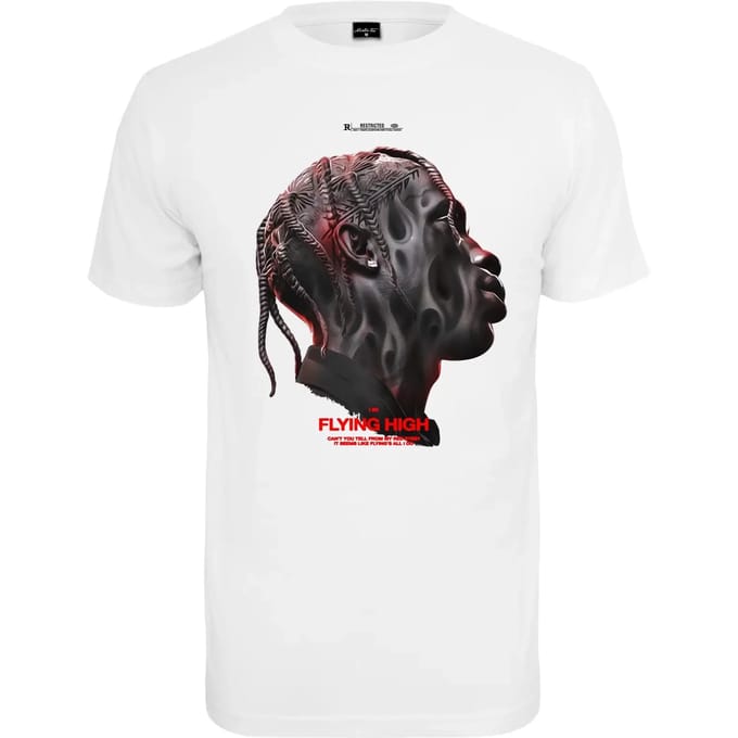 Mister Tee - Flying High Oversize Heren T-shirt - M - Wit