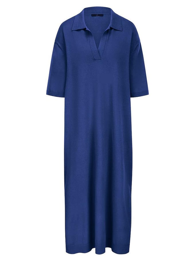 Tricotjurk polokraag Van Emilia Lay blauw