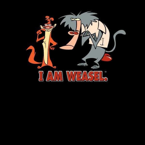 I Am Weasel Characters Sweatshirt - Black - S