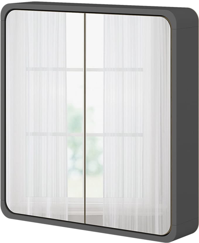 Vicco Arla Badkamerspiegelkast – 60 x 60 cm Antraciet/eiken