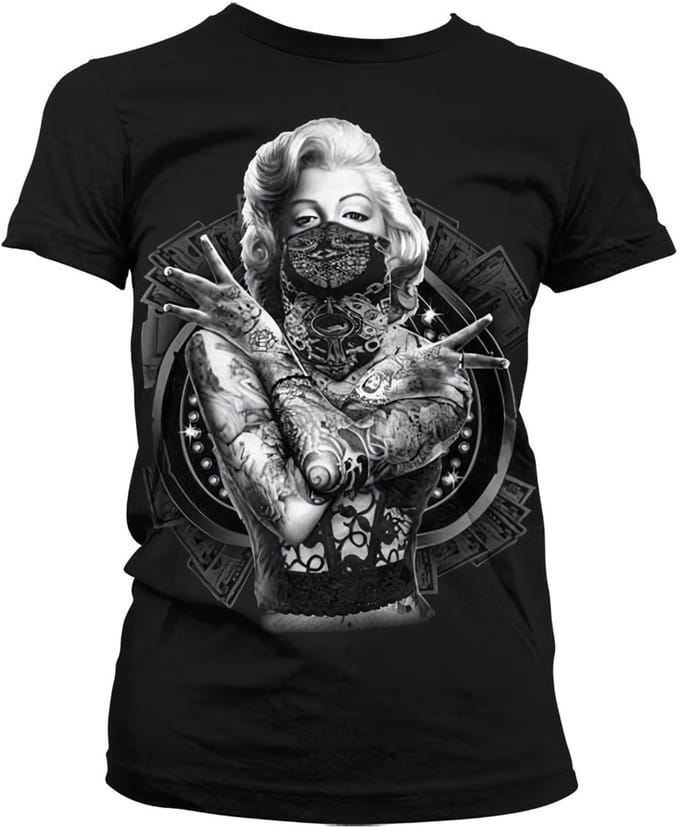 Marilyn Monroe Dames Tshirt -M- Monroe Outlaw Zwart