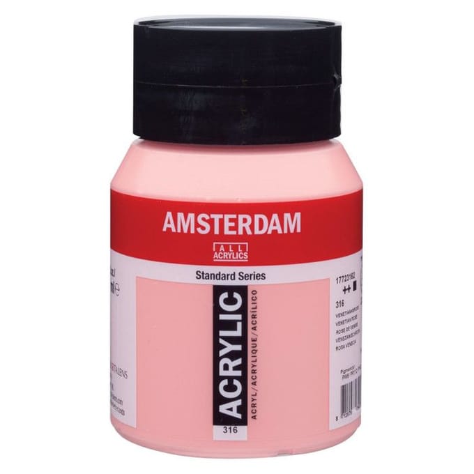 Peinture Acrylique - Rose de Venise - 316 - Amsterdam - Pot de 500ml rose