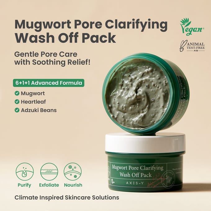 AXIS-Y - Mugwort Pore Clarifying Wash Off Pack - Gezichtsmasker