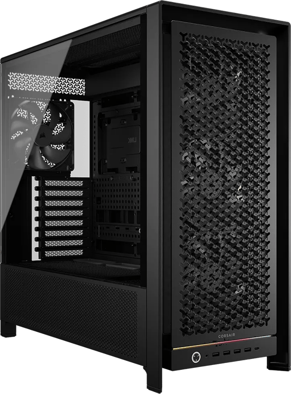 CORSAIR FRAME 5000D RS - PC-behuizing - Midtowermodel - ATX - EATX - Micro-ATX - Mini-ITX - Gehard Glas - 4x RS140 fan - Zwart