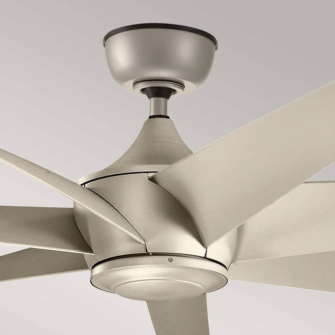 Plafondventilator met verlichting - Lehr II - 54in / 137cm ventilator - Antiek satijnen zilver