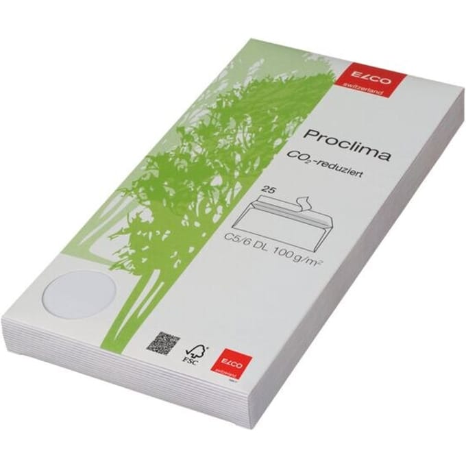 Elco envelop Proclima gerecycled FSC C5/6 100 gram wit 25 stuks